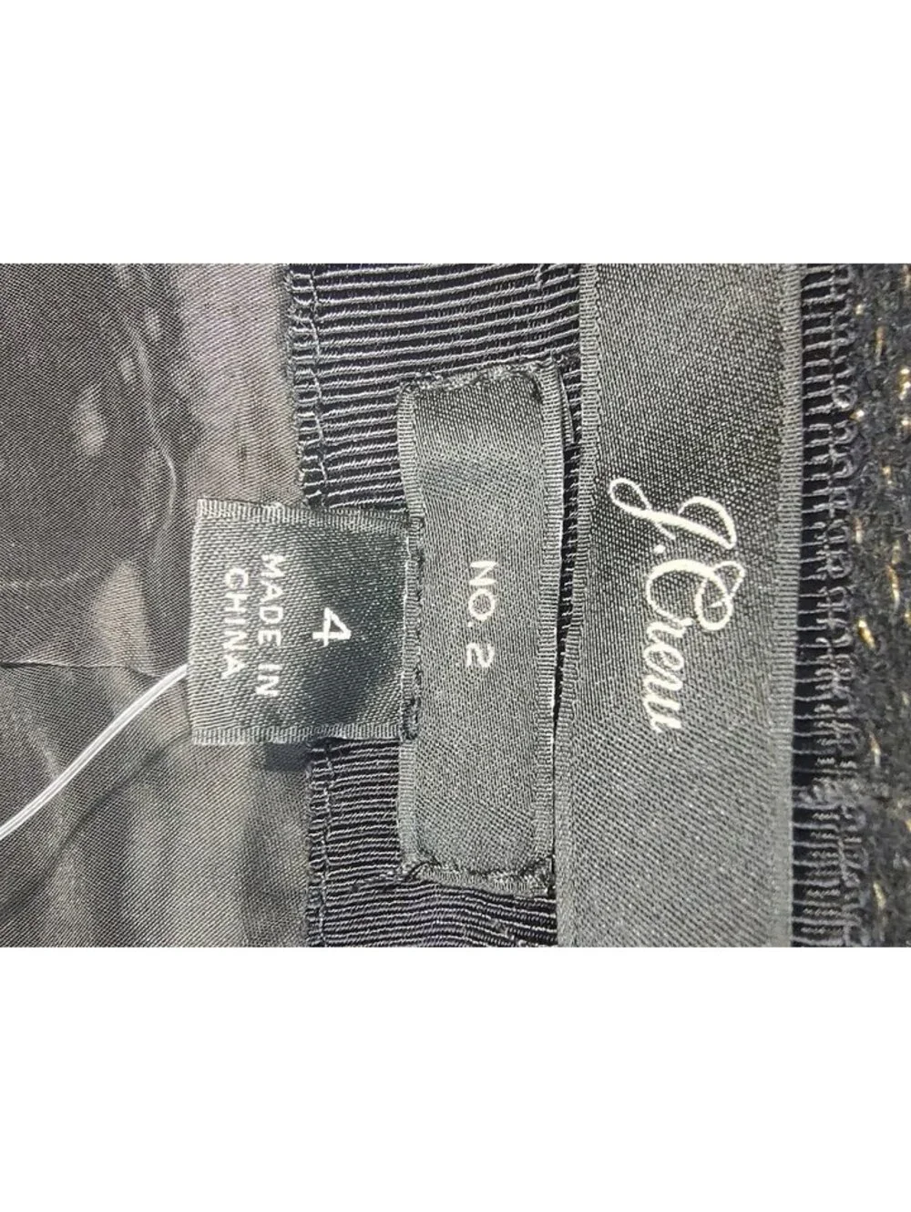 J.Crew Black Sparkle Pencil Skirt Size 4